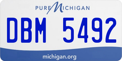 MI license plate DBM5492