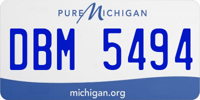 MI license plate DBM5494