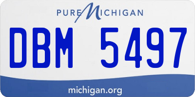 MI license plate DBM5497