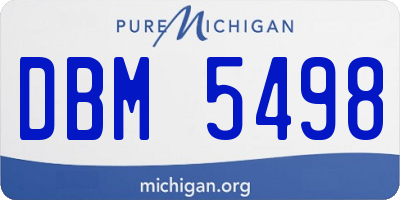 MI license plate DBM5498
