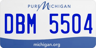 MI license plate DBM5504