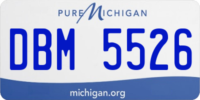 MI license plate DBM5526