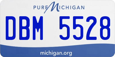 MI license plate DBM5528