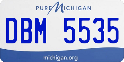 MI license plate DBM5535
