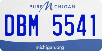 MI license plate DBM5541
