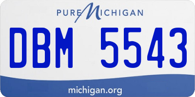 MI license plate DBM5543