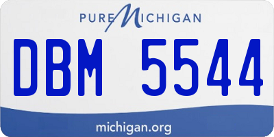 MI license plate DBM5544