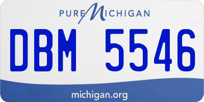 MI license plate DBM5546