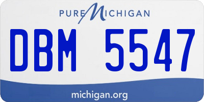 MI license plate DBM5547