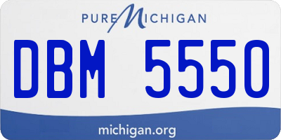 MI license plate DBM5550
