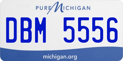 MI license plate DBM5556