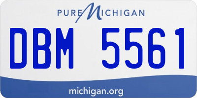 MI license plate DBM5561