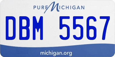 MI license plate DBM5567