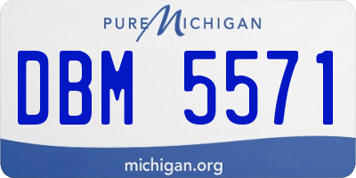 MI license plate DBM5571