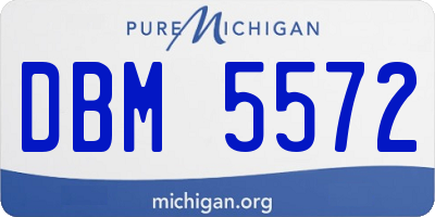 MI license plate DBM5572