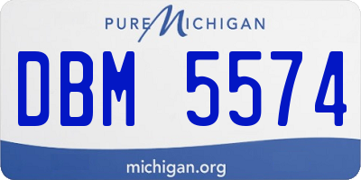 MI license plate DBM5574