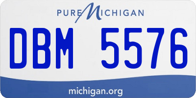 MI license plate DBM5576