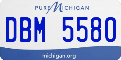 MI license plate DBM5580