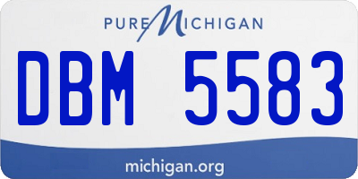 MI license plate DBM5583