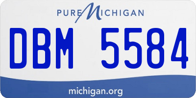 MI license plate DBM5584