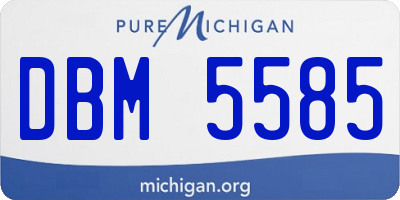 MI license plate DBM5585