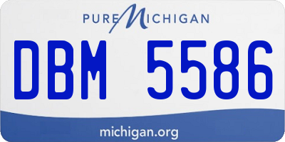 MI license plate DBM5586