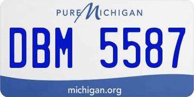 MI license plate DBM5587