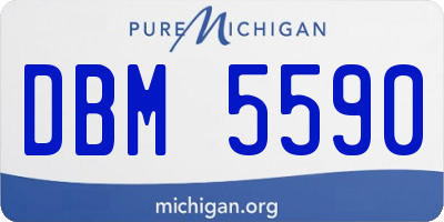 MI license plate DBM5590