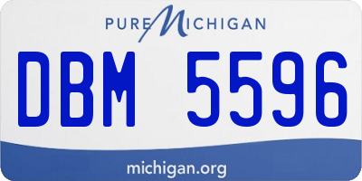 MI license plate DBM5596