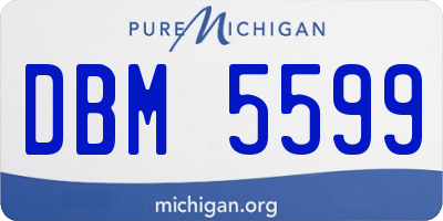 MI license plate DBM5599