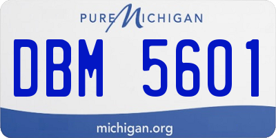 MI license plate DBM5601