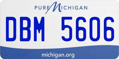 MI license plate DBM5606