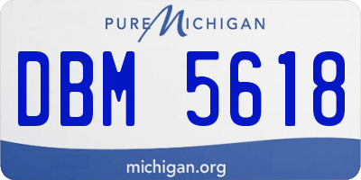 MI license plate DBM5618