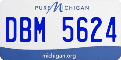 MI license plate DBM5624