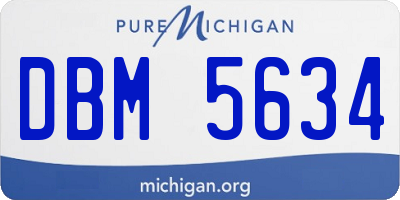 MI license plate DBM5634