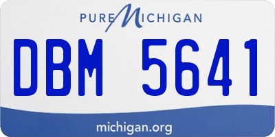 MI license plate DBM5641