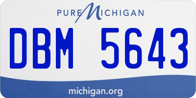 MI license plate DBM5643