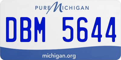 MI license plate DBM5644