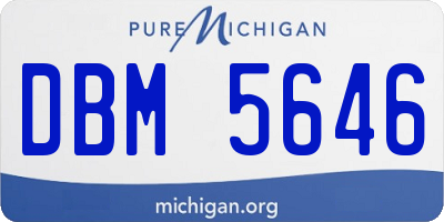 MI license plate DBM5646