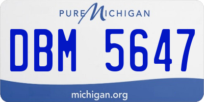 MI license plate DBM5647