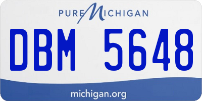 MI license plate DBM5648