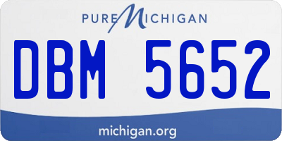 MI license plate DBM5652