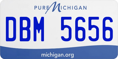 MI license plate DBM5656