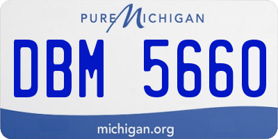 MI license plate DBM5660