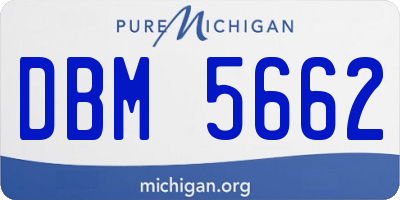MI license plate DBM5662