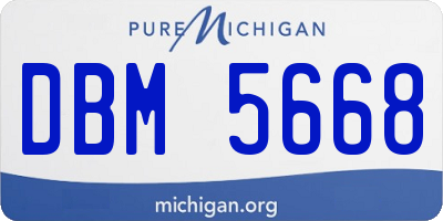 MI license plate DBM5668