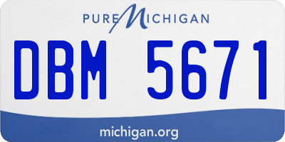 MI license plate DBM5671