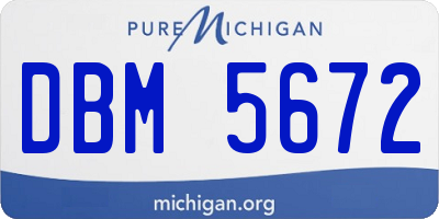 MI license plate DBM5672