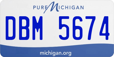 MI license plate DBM5674