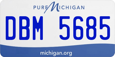 MI license plate DBM5685